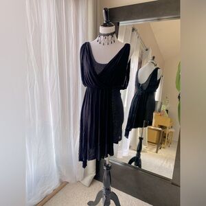 🌟✨ Dazzle in Black & Blue! FREE PEOPLE Asymmetrical Dress ✨🌟